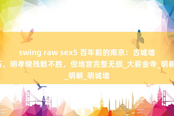 swing raw sex5 百年前的南京：古城墙坚如磐石，明孝陵残骸不胜，但地宫完整无损_大薪金寺_明朝_明城墙