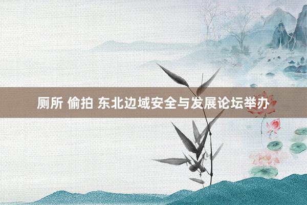 厕所 偷拍 东北边域安全与发展论坛举办