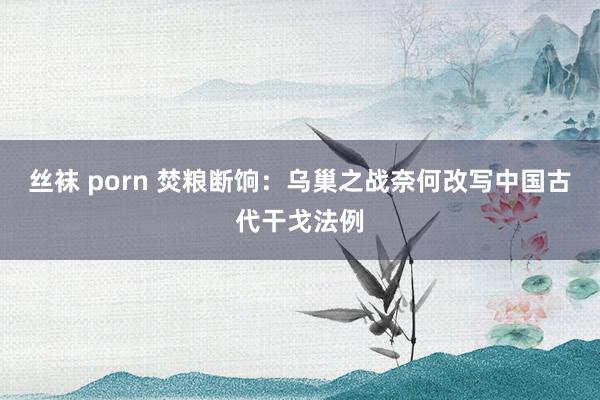 丝袜 porn 焚粮断饷：乌巢之战奈何改写中国古代干戈法例