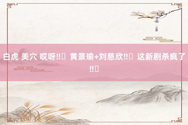白虎 美穴 哎呀‼️黄景瑜+刘慈欣‼️这新剧杀疯了‼️