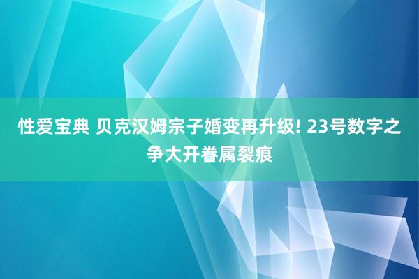 性爱宝典 贝克汉姆宗子婚变再升级! 23号数字之争大开眷属裂痕